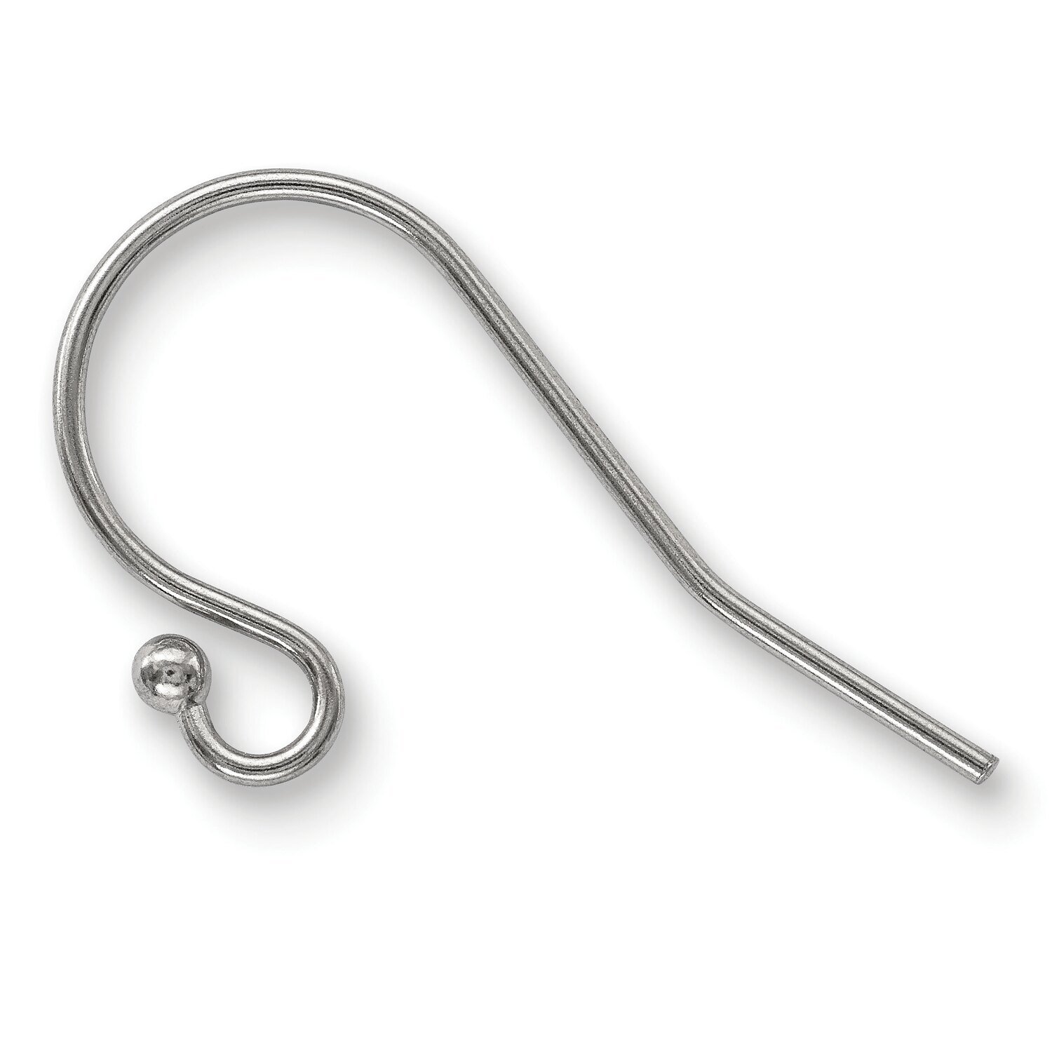 Ball End Wire Shepherd Hook Component 14k White Gold WG4876