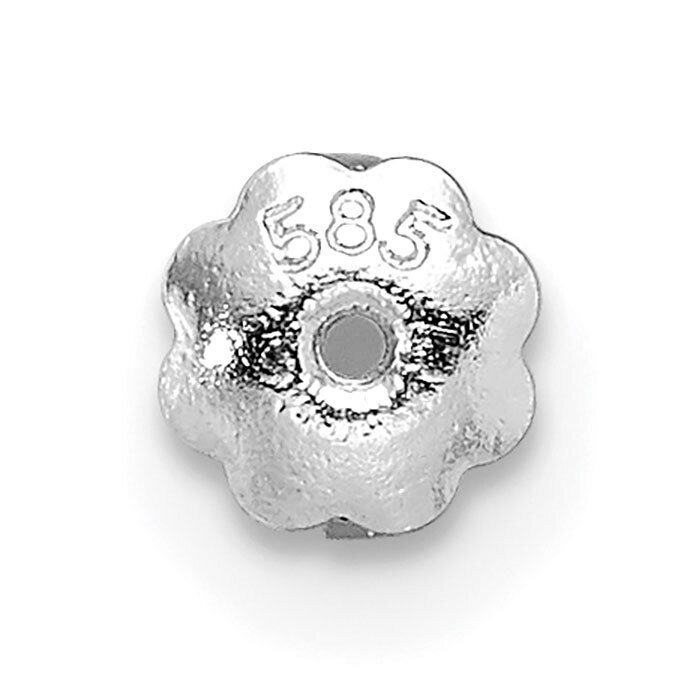 2 Hole Threaded Ear Nut 14k White Gold WG673, MPN: WG673,