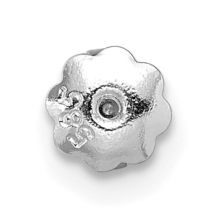 1 Hole Threaded Ear Nut 14k White Gold WG674, MPN: WG674,