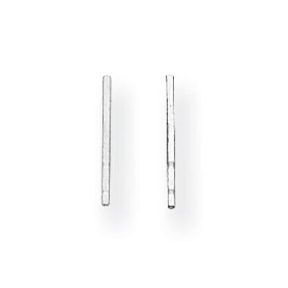 Double Notched Friction Earring Post 14k White Gold WG695, MPN: WG695,
