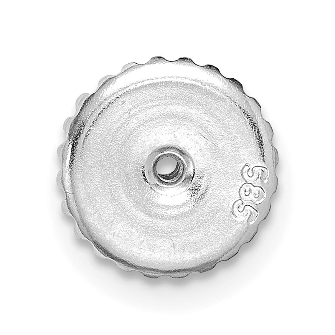 2 Hole Threaded Ear Nut 14k White Gold WG719, MPN: WG719,