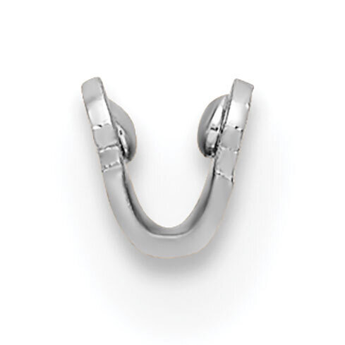 Earring Replacement Hoop Catch Component 14k White Gold WG740, MPN: WG740,