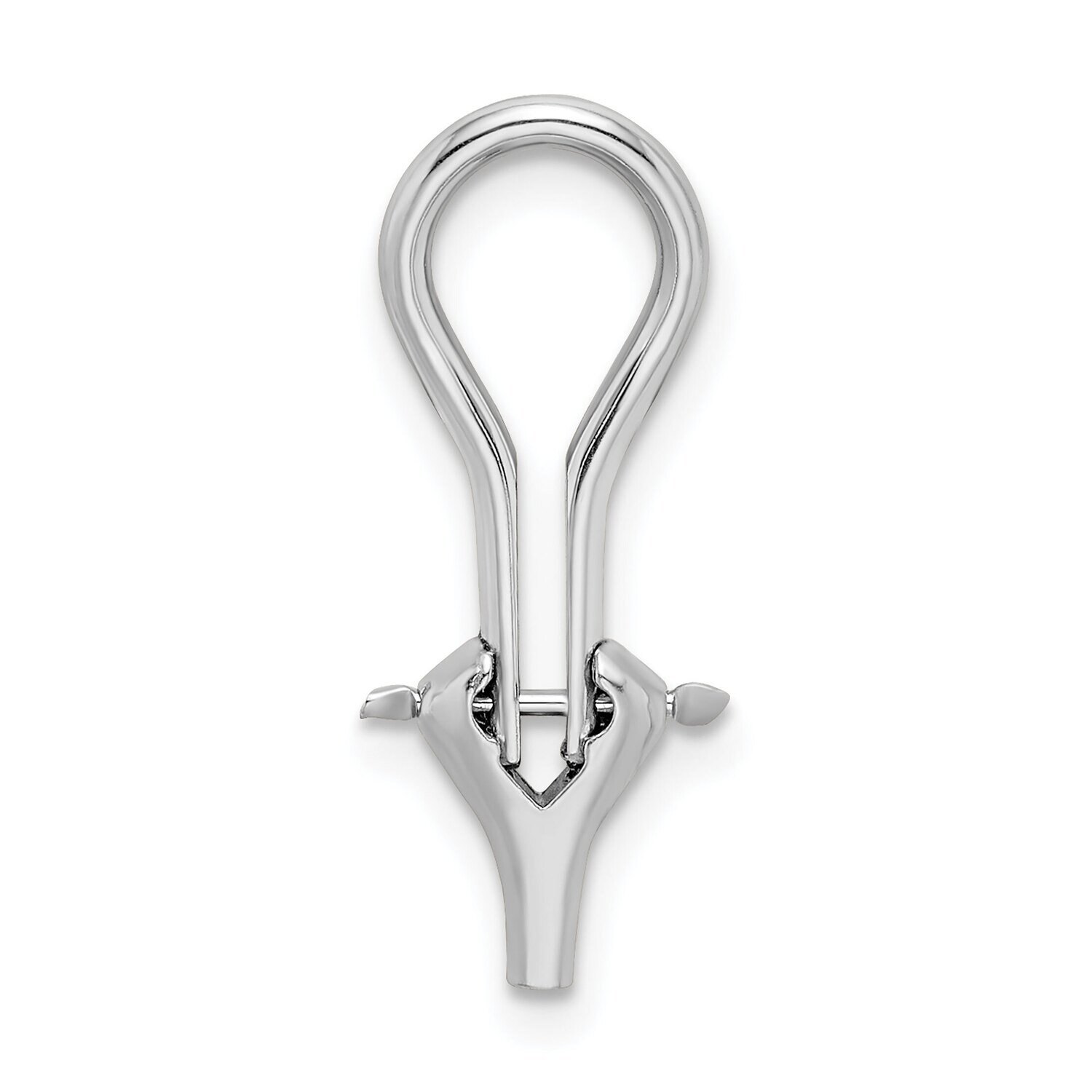 Heavyweight Omega Clip Component 14k White Gold WG753, MPN: WG753,