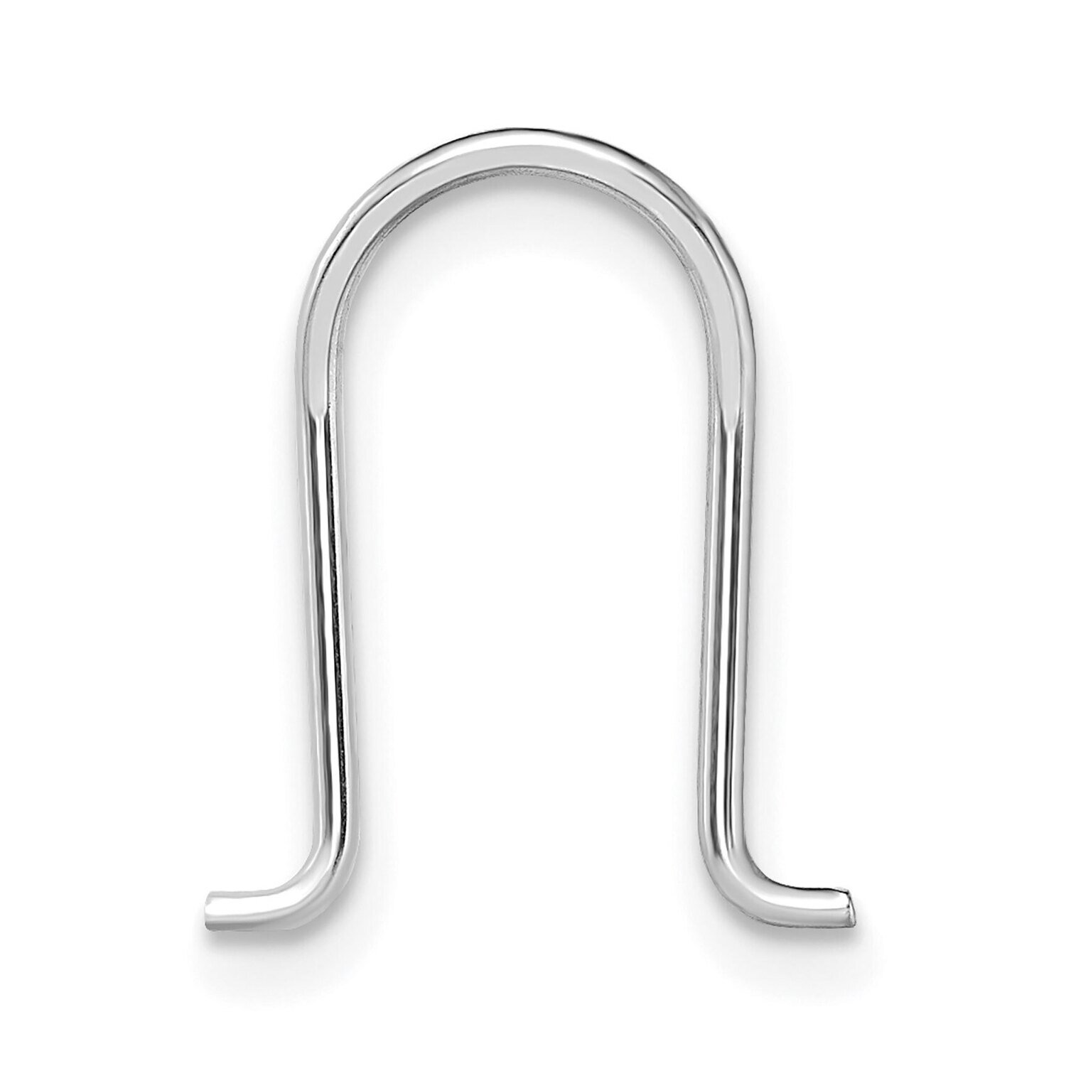 Medium Spring Omega Clip Component 14k White Gold WG768, MPN: WG768,