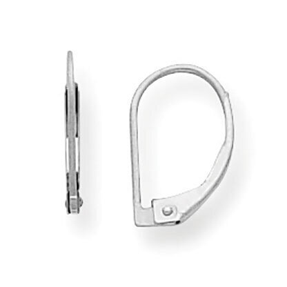 Leverback Single Earring Component 14k White Gold WG783, MPN: WG783,