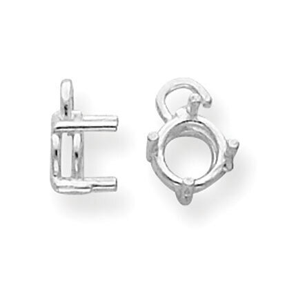 Round 4-Prong Dangle 2.0mm Earring Component 14k White Gold WG856, MPN: WG856,