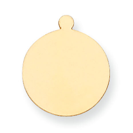Round with Eyelet Stamping 14k Yellow Gold YG1034, MPN: YG1034,