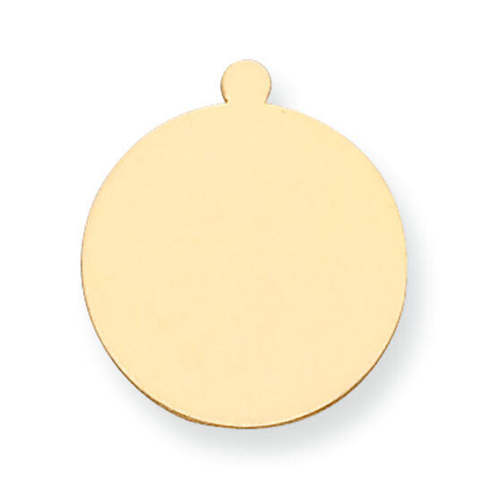 Round with Eyelet Stamping 14k Yellow Gold YG1036, MPN: YG1036,