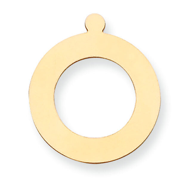 Round with Hole with Eyelet Stamping 14k Yellow Gold YG1076, MPN: YG1076,