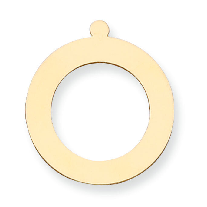 Round with Hole with Eyelet Stamping 14k Yellow Gold YG1077, MPN: YG1077,