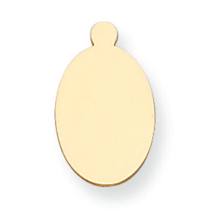 Oval with Eyelet Stamping 14k Yellow Gold YG1091, MPN: YG1091,