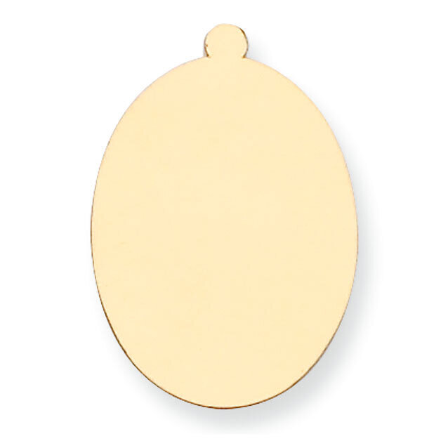 Oval with Eyelet Stamping 14k Yellow Gold YG1094, MPN: YG1094,