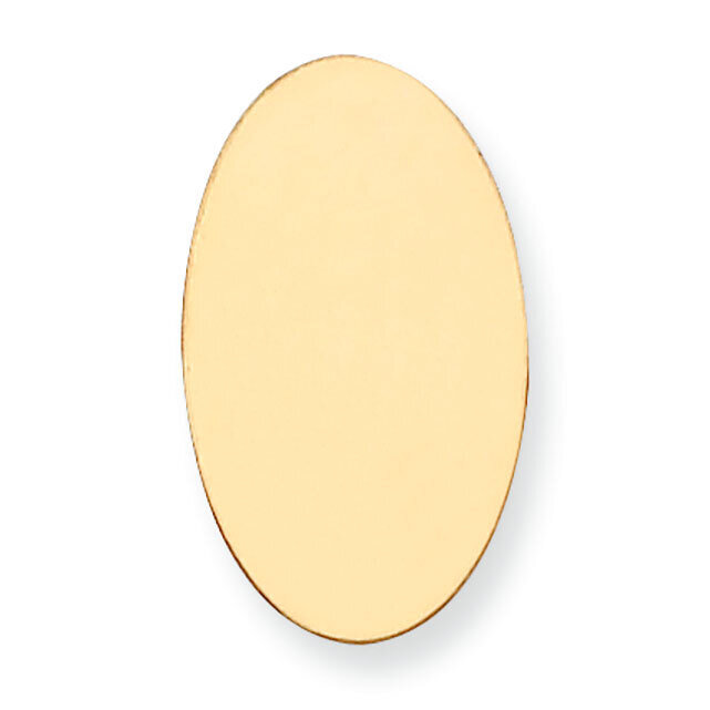 Long Oval Stamping 14k Yellow Gold YG1108, MPN: YG1108,
