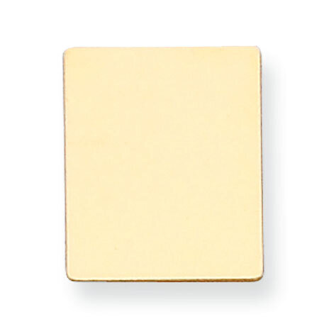 Rectangle with Rounded Edge Stamping 14k Yellow Gold YG1162, MPN: YG1162,