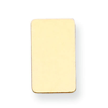 Rectangle with Rounded Edge Stamping 14k Yellow Gold YG1163, MPN: YG1163,