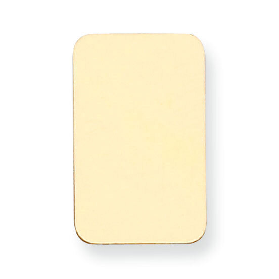 Rectangle with Rounded Edge Stamping 14k Yellow Gold YG1165, MPN: YG1165,