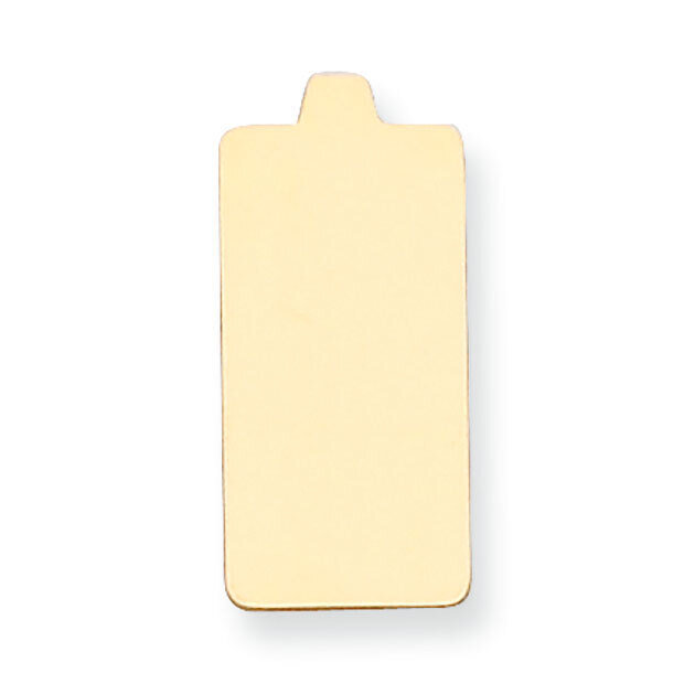 Rectangle with Round Edges with Eyelet Stamping 14k Yellow Gold YG1174, MPN: YG1174,