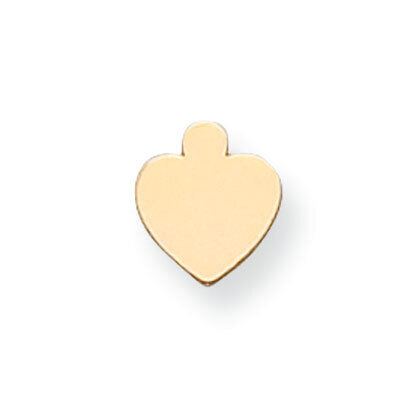 Heart Shape with Eyelet Stamping 14k Yellow Gold YG1227, MPN: YG1227,