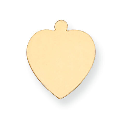 Heart Shape with Eyelet Stamping 14k Yellow Gold YG1232, MPN: YG1232,
