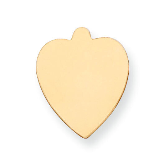 Heart Shape with Eyelet Stamping 14k Yellow Gold YG1233