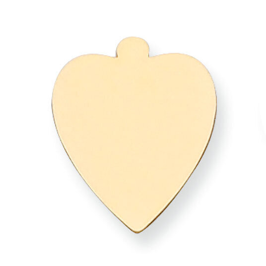 Heart Shape with Eyelet Stamping 14k Yellow Gold YG1234