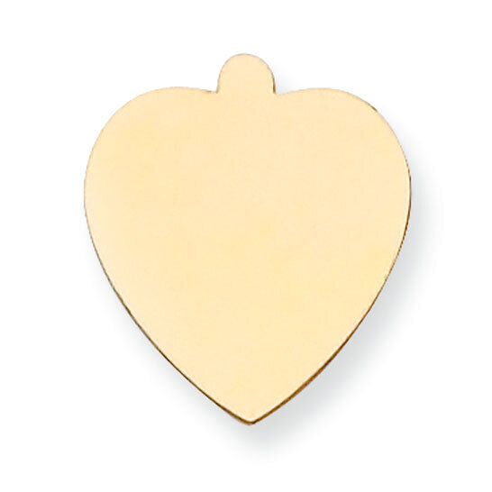 Heart Shape with Eyelet Stamping 14k Yellow Gold YG1235, MPN: YG1235,