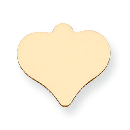 Full Heart with Eyelet Stamping 14k Yellow Gold YG1240, MPN: YG1240,