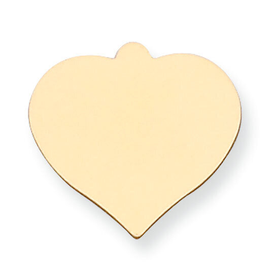 Full Heart with Eyelet Stamping 14k Yellow Gold YG1241, MPN: YG1241,