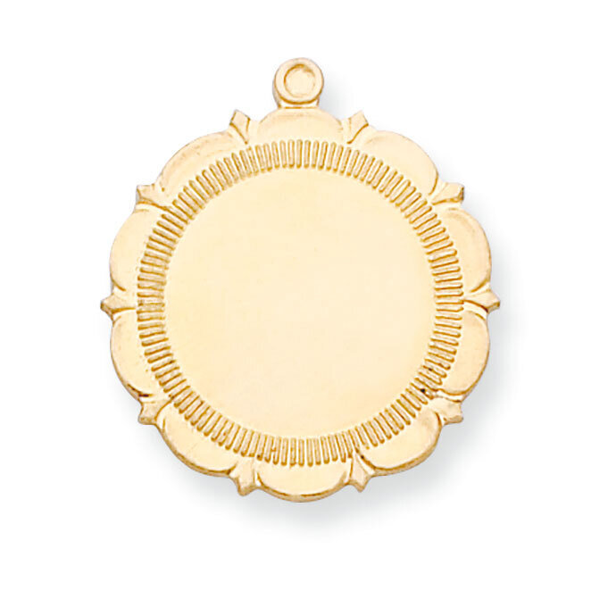 Fancy Disc with Eyelet Stamping 14k Yellow Gold YG1257, MPN: YG1257,