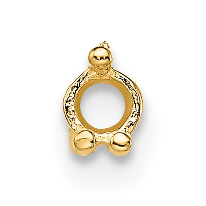 Round 3-Prong Low Base .02ct. Setting 14k Yellow Gold YG133, MPN: YG133,