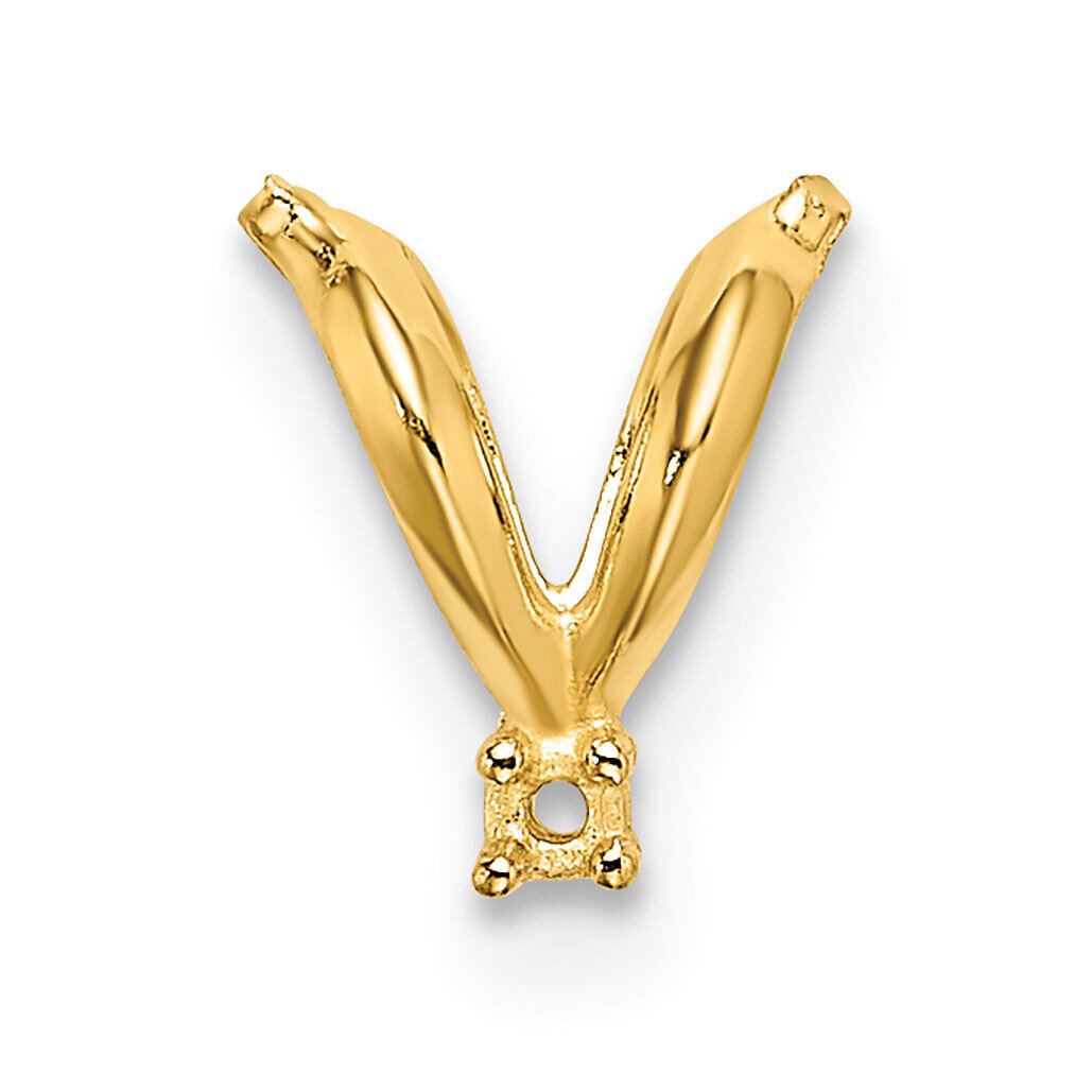 Casted Diamond Accent Bail 14k Yellow Gold YG1571, MPN: YG1571,
