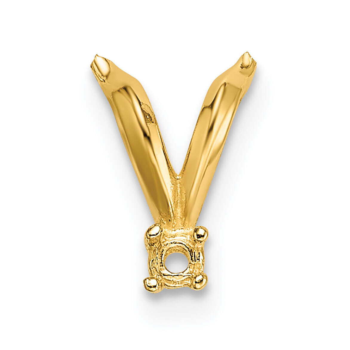 Casted Diamond Accent Bail 14k Yellow Gold YG1579, MPN: YG1579,