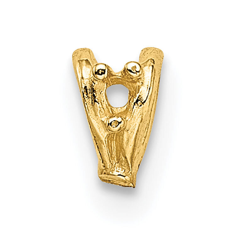 Casted Diamond Accent Bail 14k Yellow Gold YG1581, MPN: YG1581,