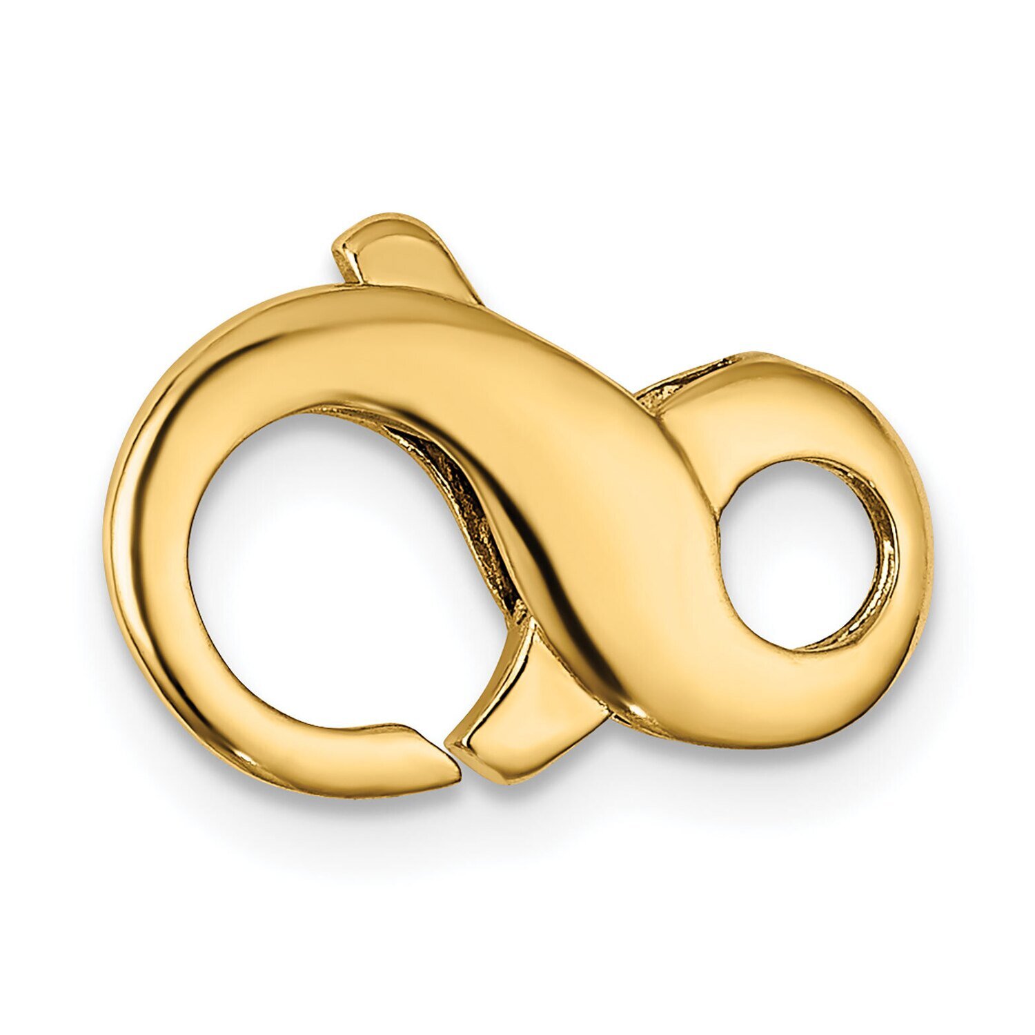 Figure 8 or Infinity Shaped Lobster Clasp 14k Yellow Gold YG1663