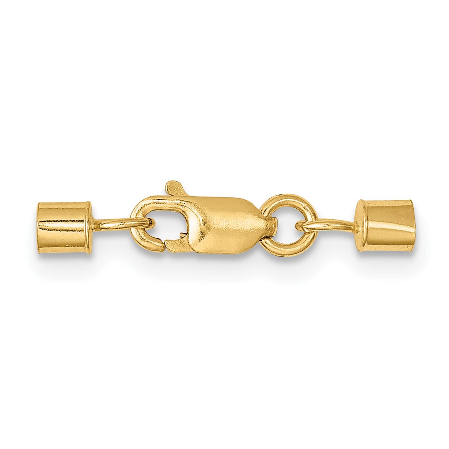 Lobster with Round Endcaps Clasp 14k Yellow Gold YG1675, MPN: YG1675,