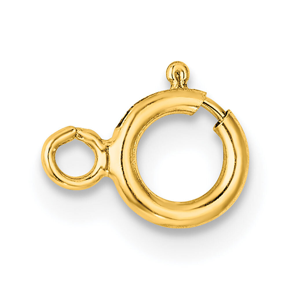 Spring Ring with Flat Ring Clasp 14k Yellow Gold YG1714