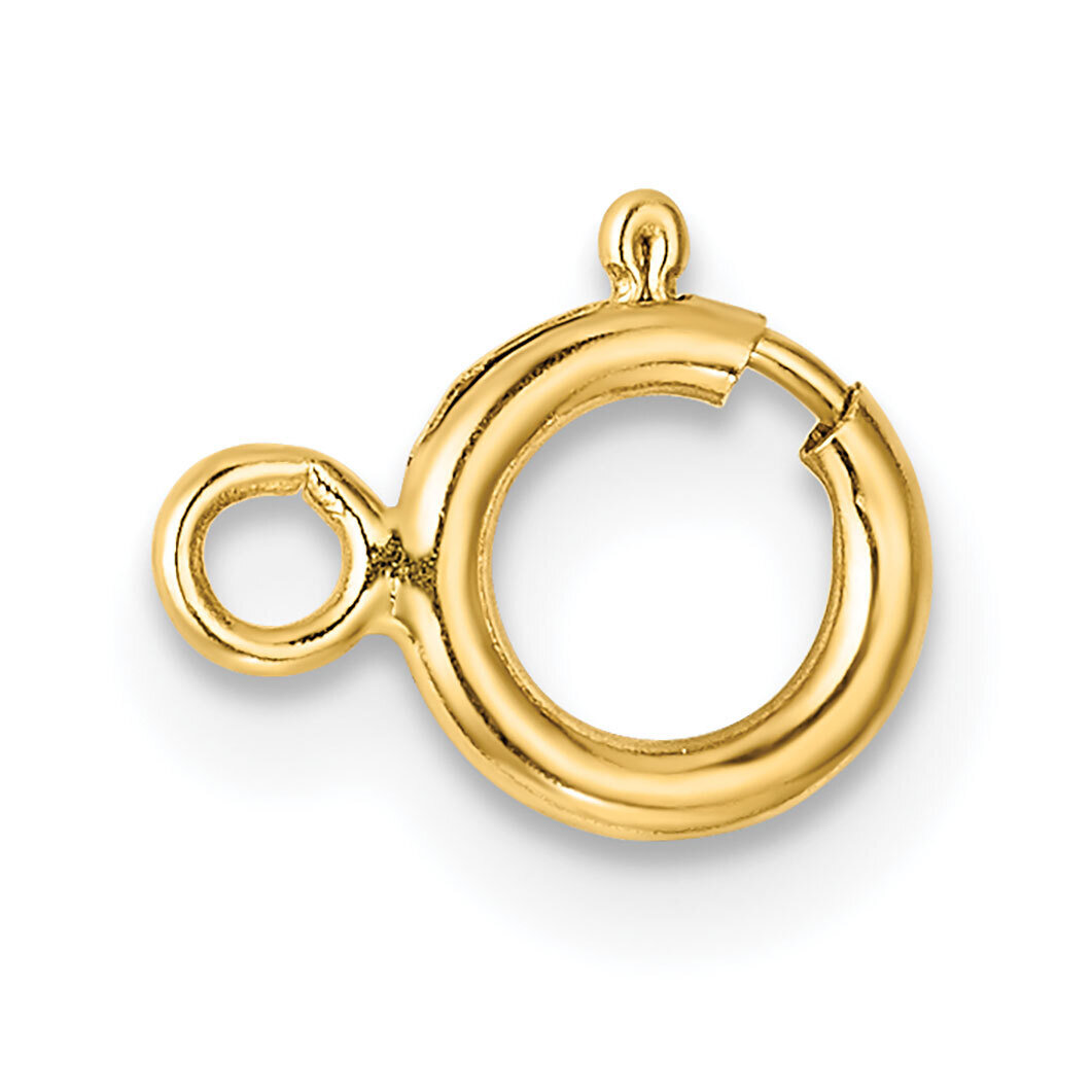Spring Ring with Flat Ring Clasp 14k Yellow Gold YG1715, MPN: YG1715,