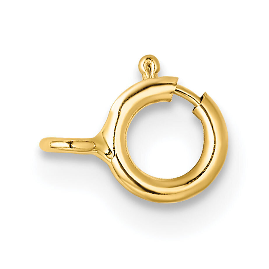 Spring Ring with Closed Ring Clasp 14k Yellow Gold YG1718