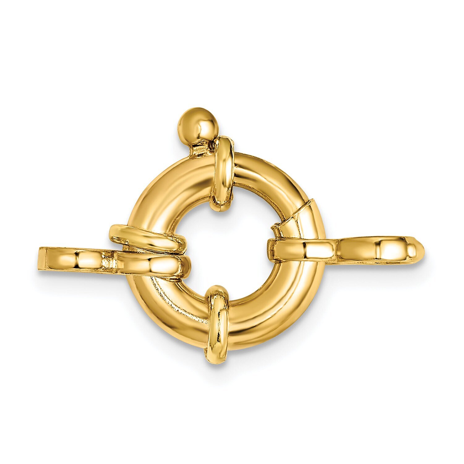 Fancy Spring Ring Clasp 14k Yellow Gold YG1740, MPN: YG1740,