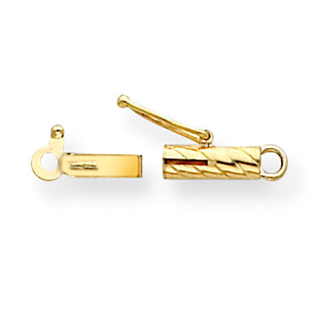 Swirl Barrel Clasp 14k Yellow Gold YG1809, MPN: YG1809,