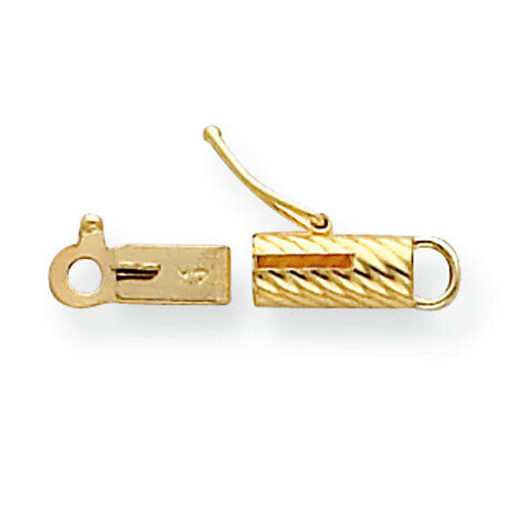 Swirl Barrel Clasp 14k Yellow Gold YG1812, MPN: YG1812,