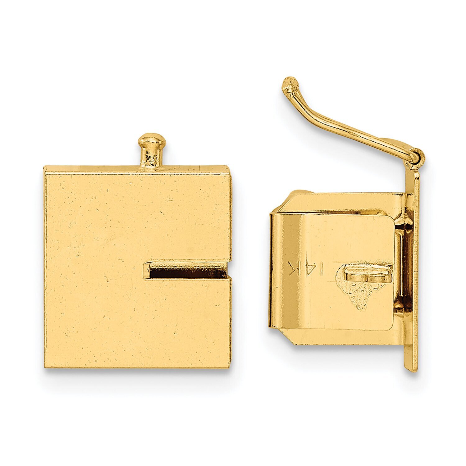 Push Button Box Clasp 14k Yellow Gold YG1834