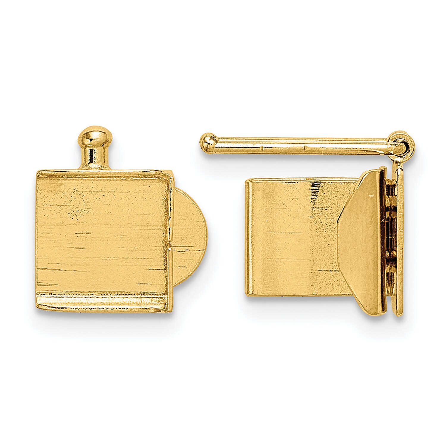 Folded Tongue and Box Clasp 14k Yellow Gold YG1842