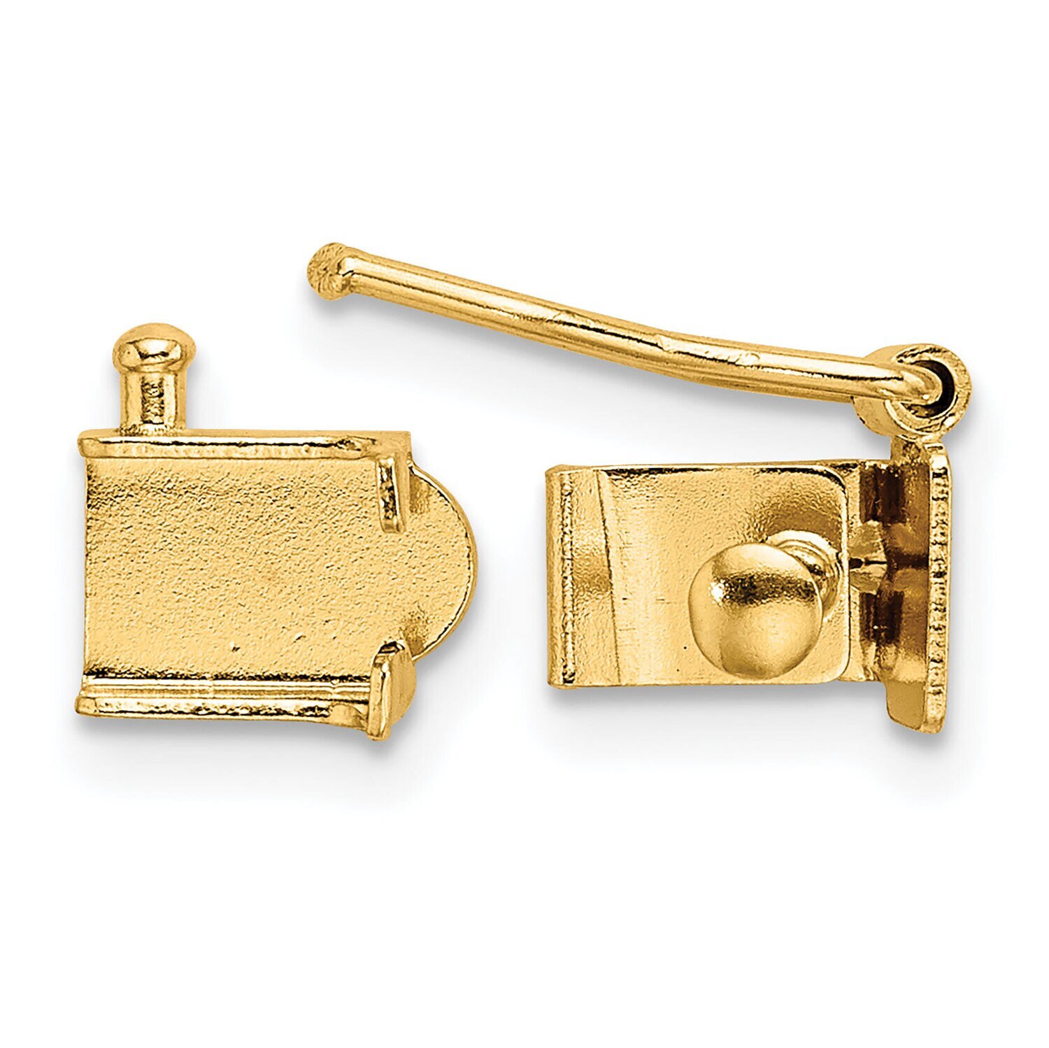 Push Button Box Clasp 14k Yellow Gold YG1858, MPN: YG1858,