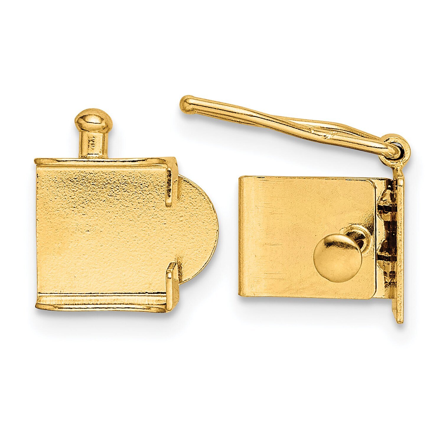 Push Button Box Clasp 14k Yellow Gold YG1859, MPN: YG1859,