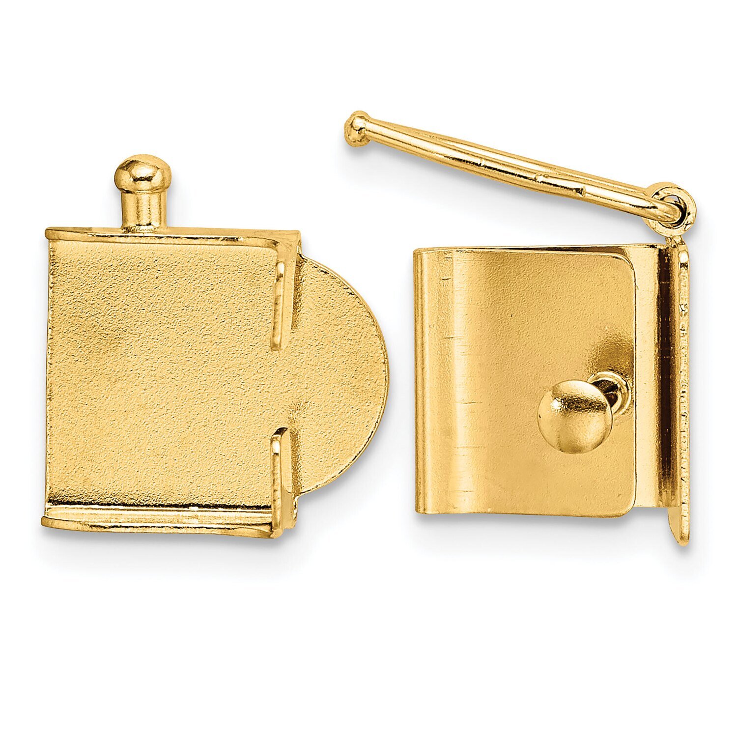 Push Button Box Clasp 14k Yellow Gold YG1860