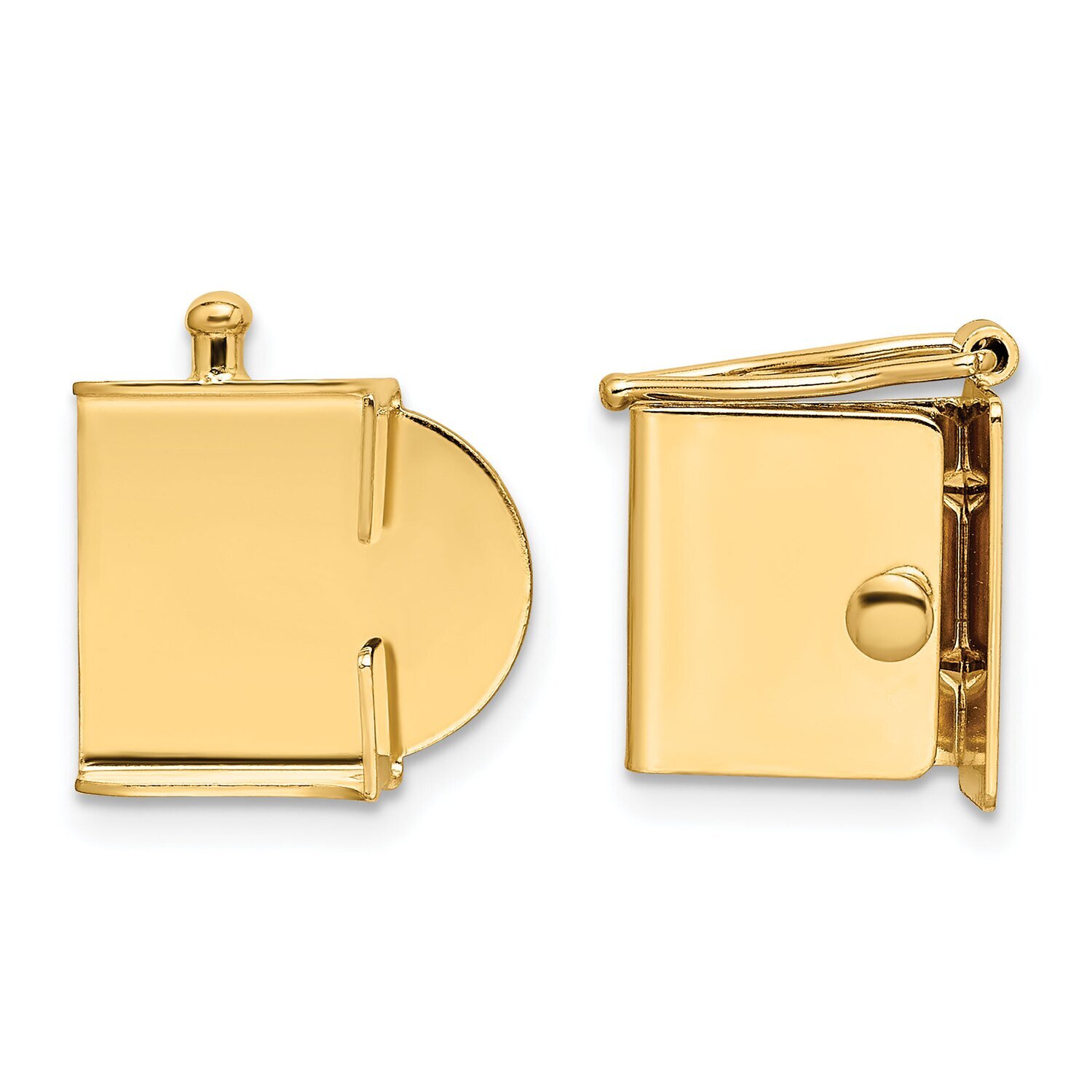 Push Button Box Clasp 14k Yellow Gold YG1861, MPN: YG1861,