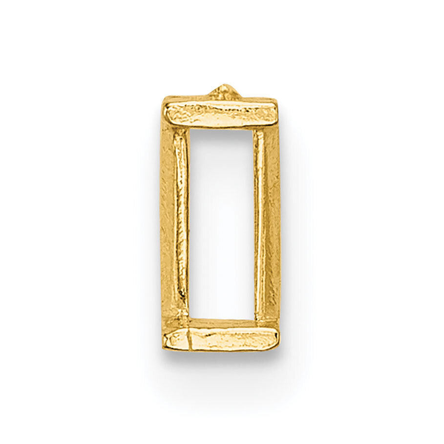 Straight Baguette 1.75 x 1.5mm Setting 14k Yellow Gold YG195, MPN: YG195,