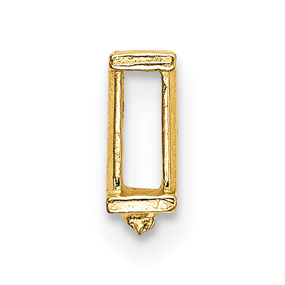 Straight Baguette with Airline 1.75 x 1.5mm Setting 14k Yellow Gold YG197