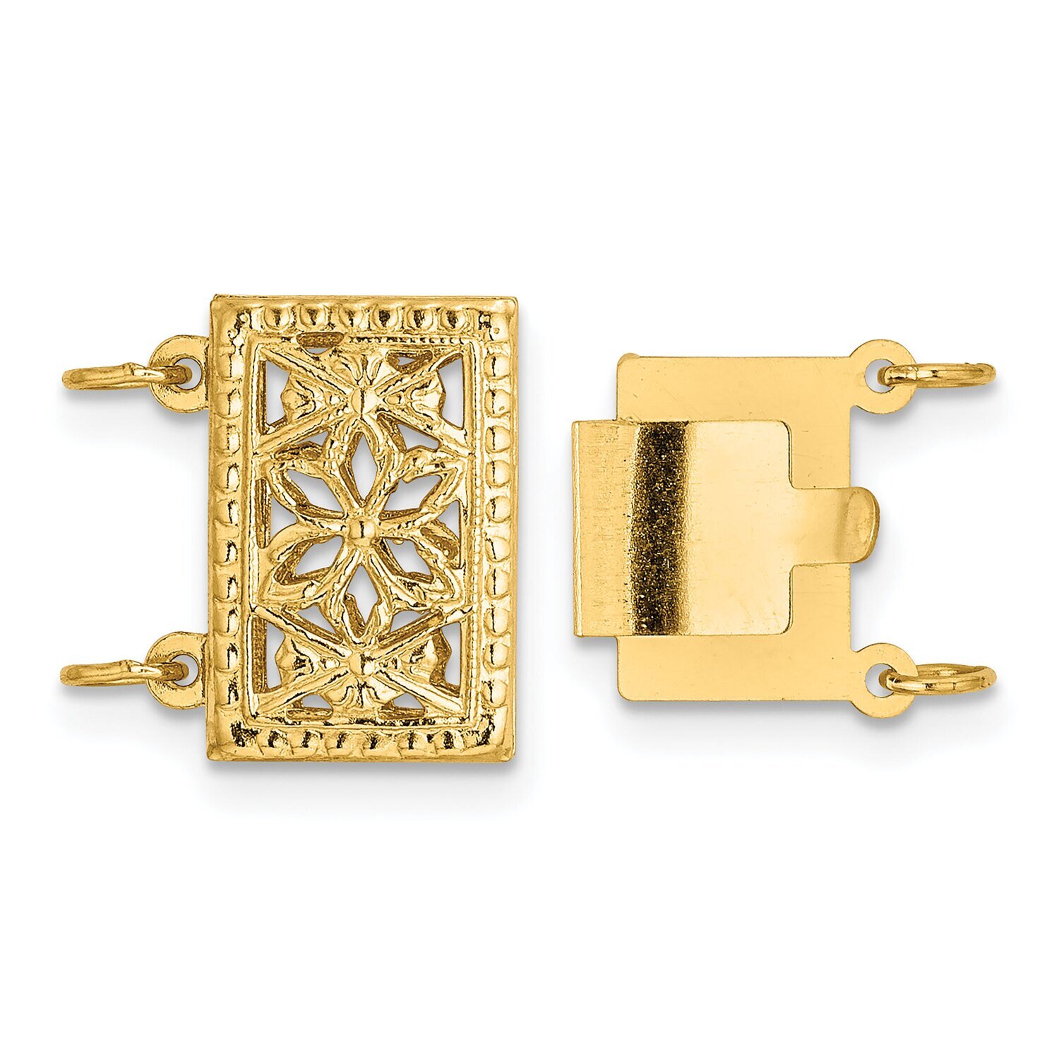 Multi-Strand Bead Pearl Clasp 14k Yellow Gold YG2000, MPN: YG2000,